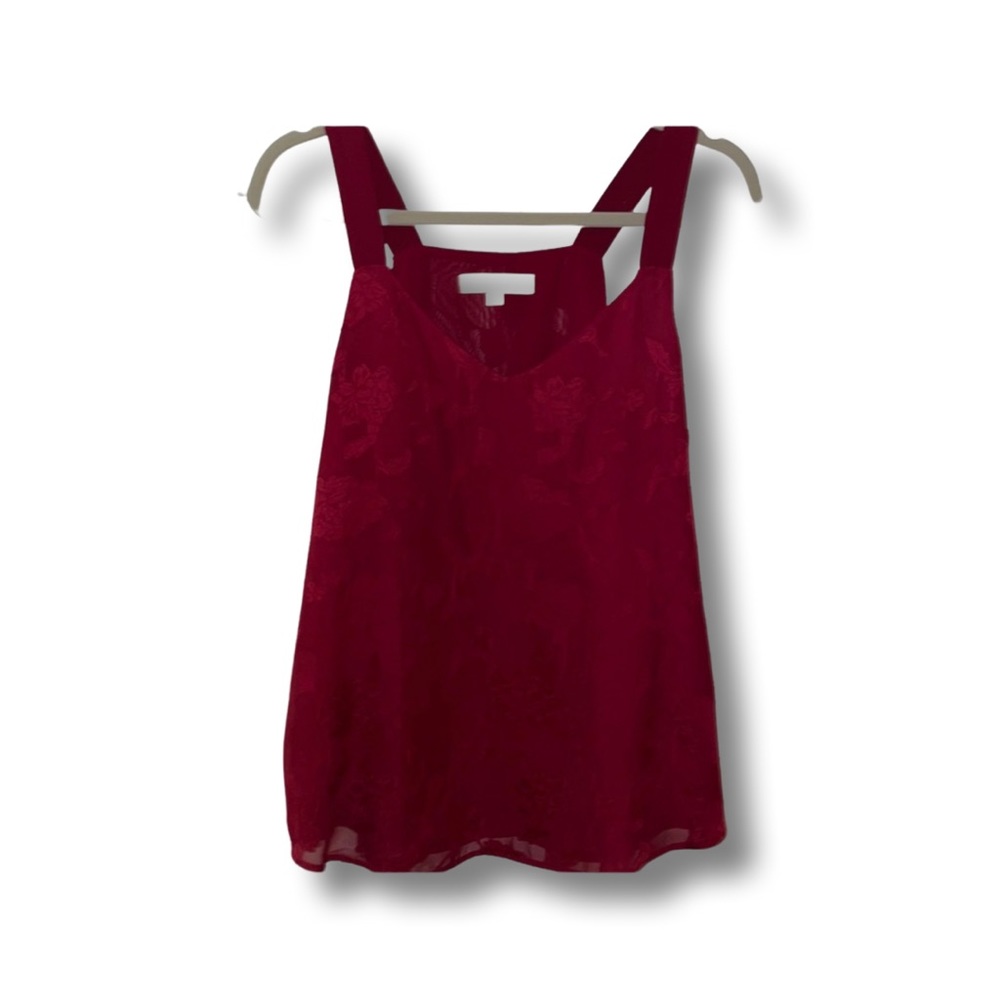 Red Appliqué Blouse from the Loft NWOT